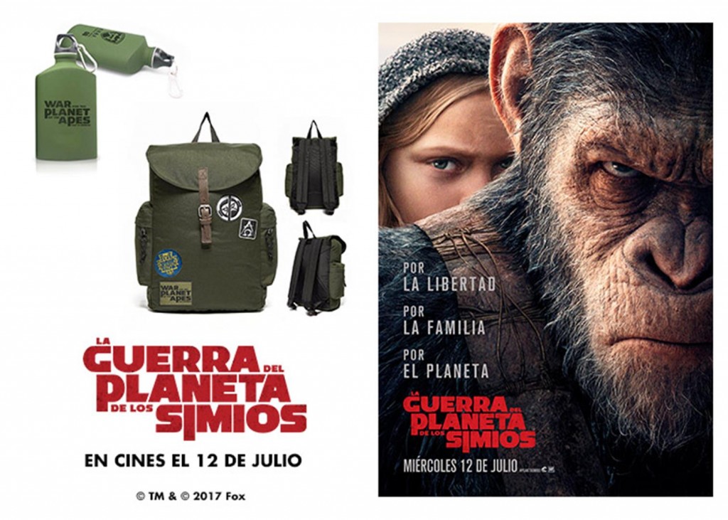merchan la guerra del planeta de los simios