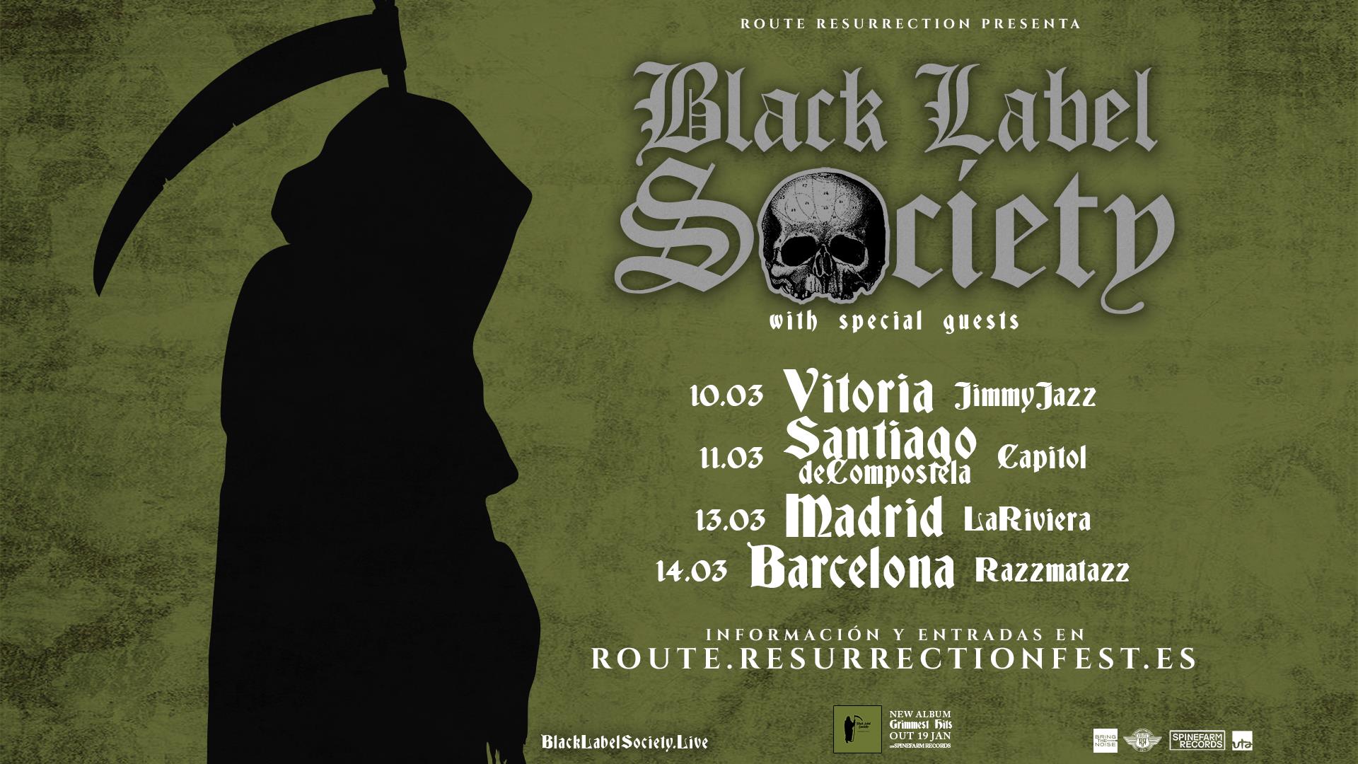 black label society gira españa 2018