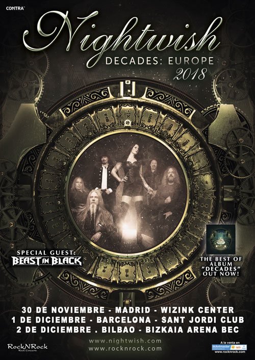 nigthwish gira 2018 españa