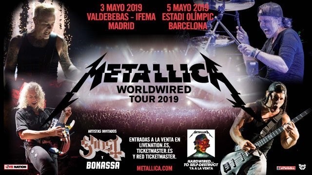 metallica worldwire tour 2019