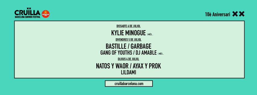 cruilla decimo aniversario 2019