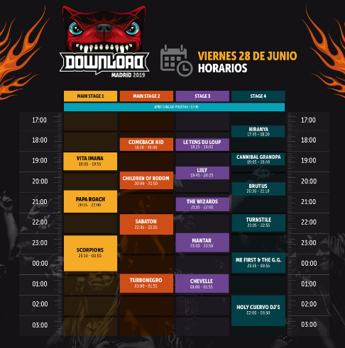 horarios download viernes