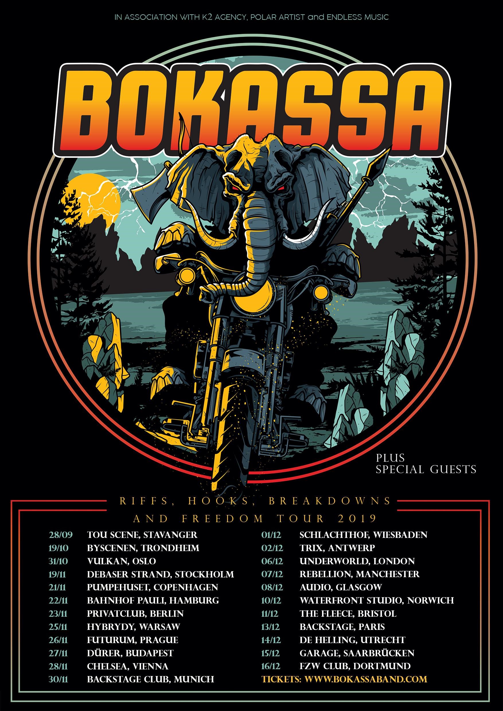 Bokassa poster gira invierno 2019