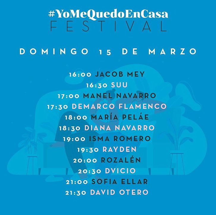 yo me quedo en casa festival domingo