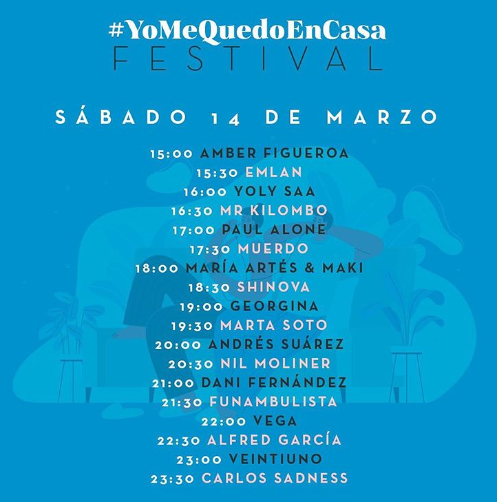 yo me quedo en casa festival sabado