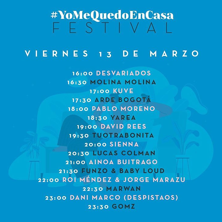 yo me quedo en casa festival viernes