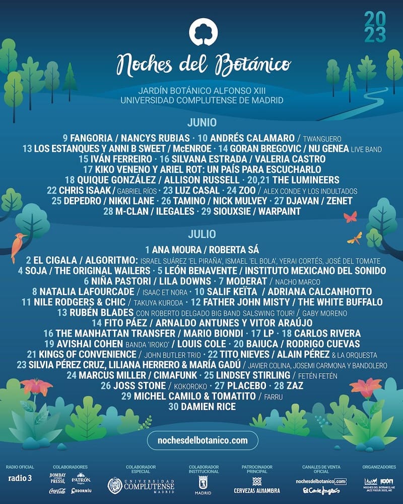 festival noches del botanico 2023 madrid