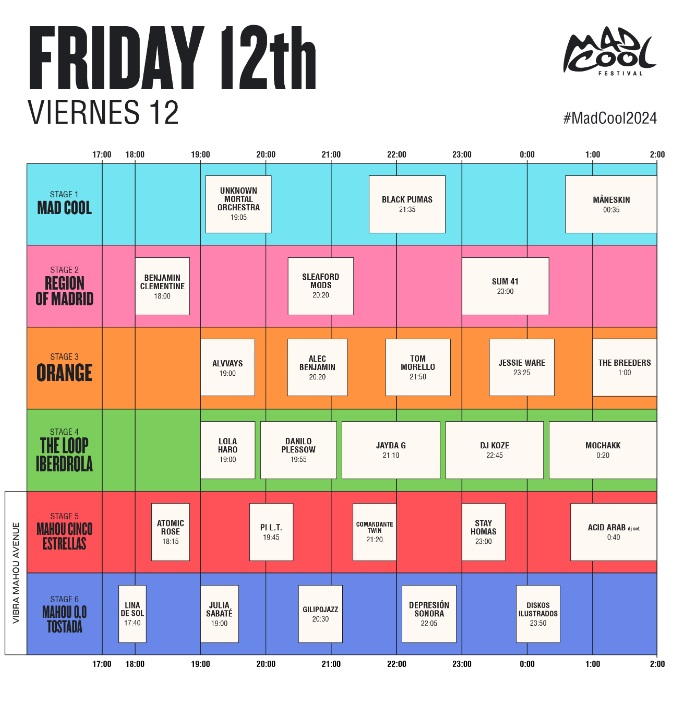 mad cool viernes