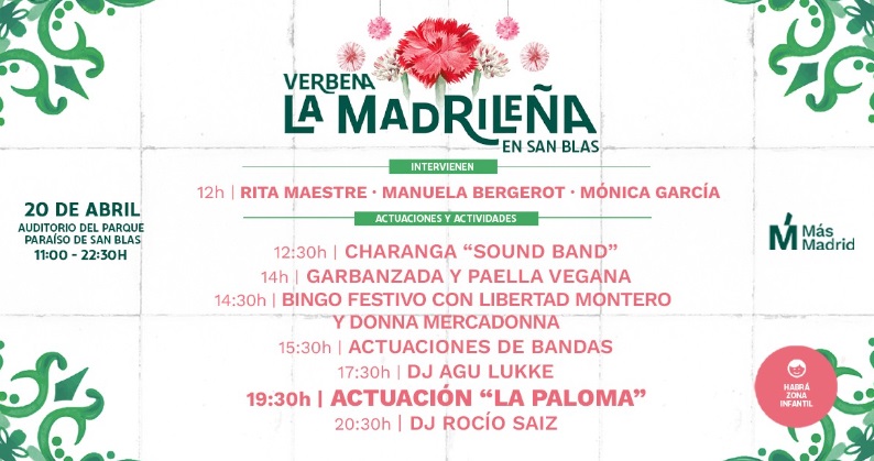 Verbena La Madrileña en San Blas este sábado