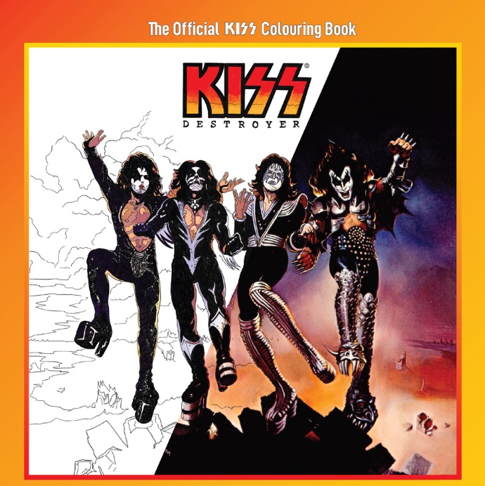 kiss colouring book